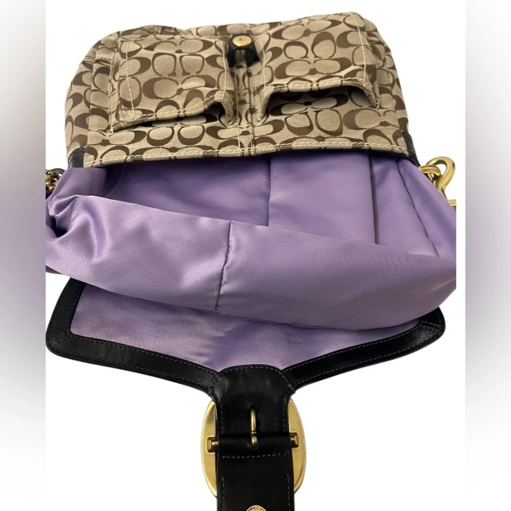 🖤 Y2K Authentic Coach Soho Signature Buckle Flap Shoulder Bag - Picture 11 of 16
